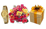 Women Watch and Two Dozen Mix Roses and LALs Chocolates