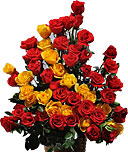 Red/Yellow Roses Arrangement