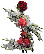 Red/White Flowers Basket