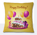 Birthday Cushion - Yellow