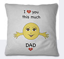 Valentine Day Dad Cushion - White