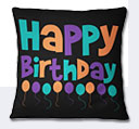 Birthday Cushion - Black