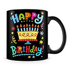 Birthday Cake Mug - Black