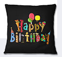 Birthday Cushion - Black
