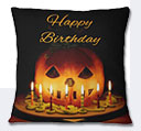 Birthday Halloween Cushion - Black