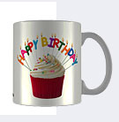 Birthday Cupcake Mug - White