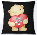 Valentine Day Bear Cushion - Black