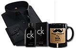 CK Be for Men (200ml) and Cotton Shirt - Black and Valentines Day Mug