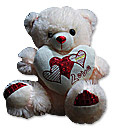 Off-White Teddy with Heart