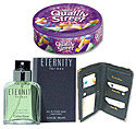 Quality Street Tin box And ETERNITY for Men by CK (100ml) And Passport Holder