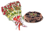 Bouquet Festive And Fresh Cake (4LB)