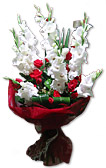 White Glads Bouquet